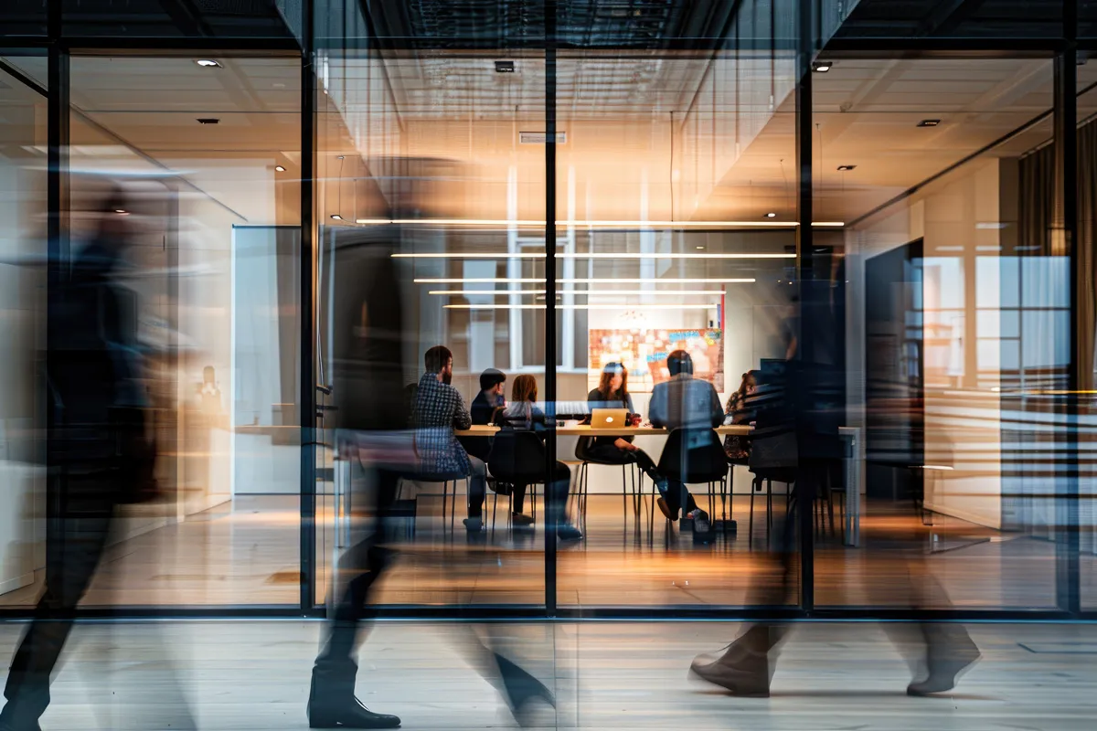 Team meeting discussing CRM data quality improvements